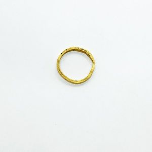 24k Solid Gold Hammered Forged Ring